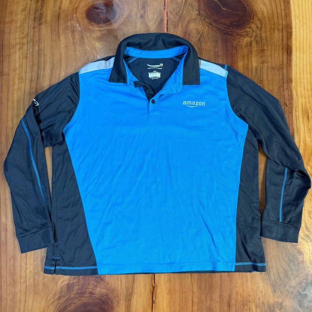 Amazon Luly Yang Polo Shirt Mens XL Reflective Lightweight Cotton Delivery O15